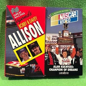 Nascar Winston Cup Allison & Kulwicki VHS Tapes